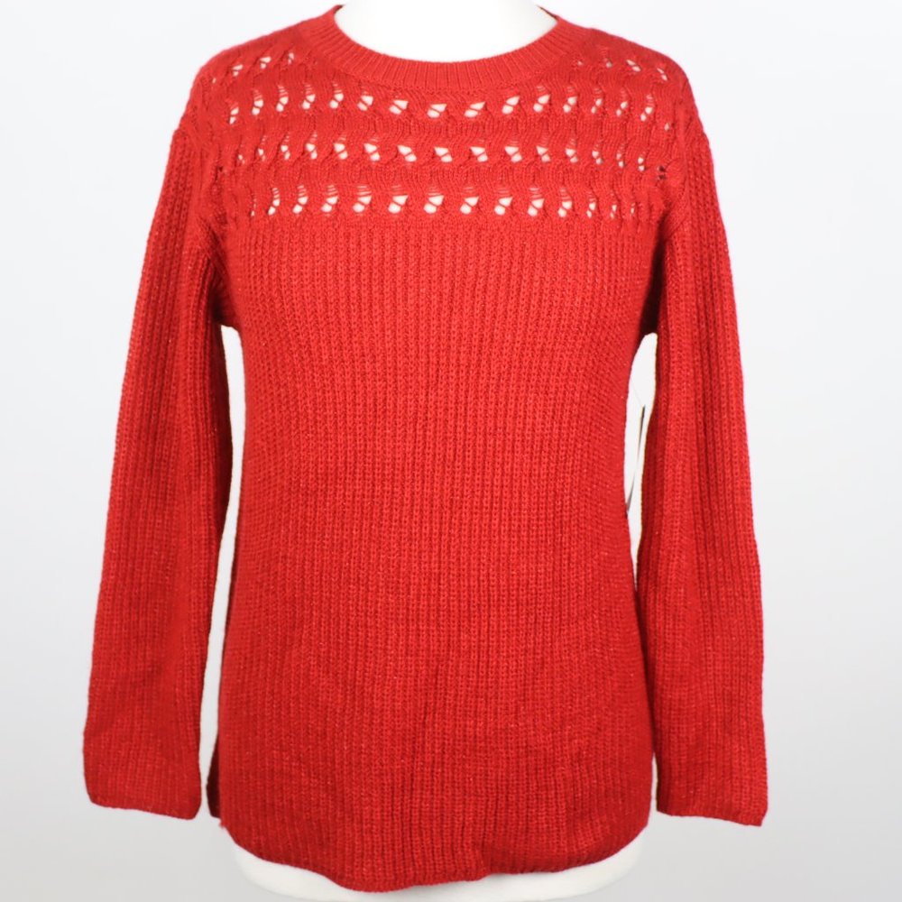 NWT St. John's Bay Womens Petite Small Knit Crew Sweater